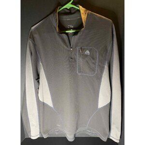 Vtg Nike ACG 1/4 Zip Pullover Black Gray Mens L Sweatshirt Zip Chest Pocket
